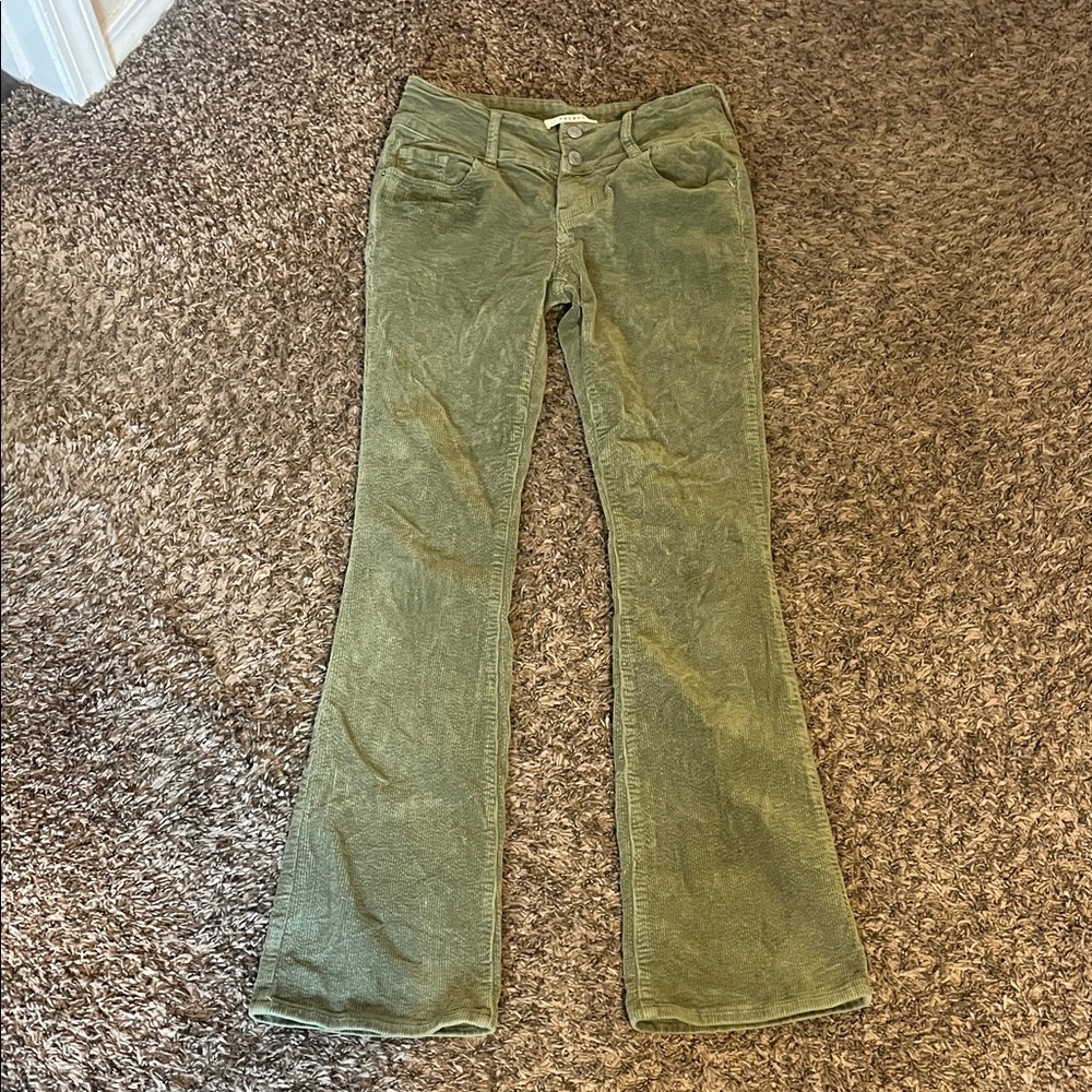 PacSun Green Corduroy Flare Pants